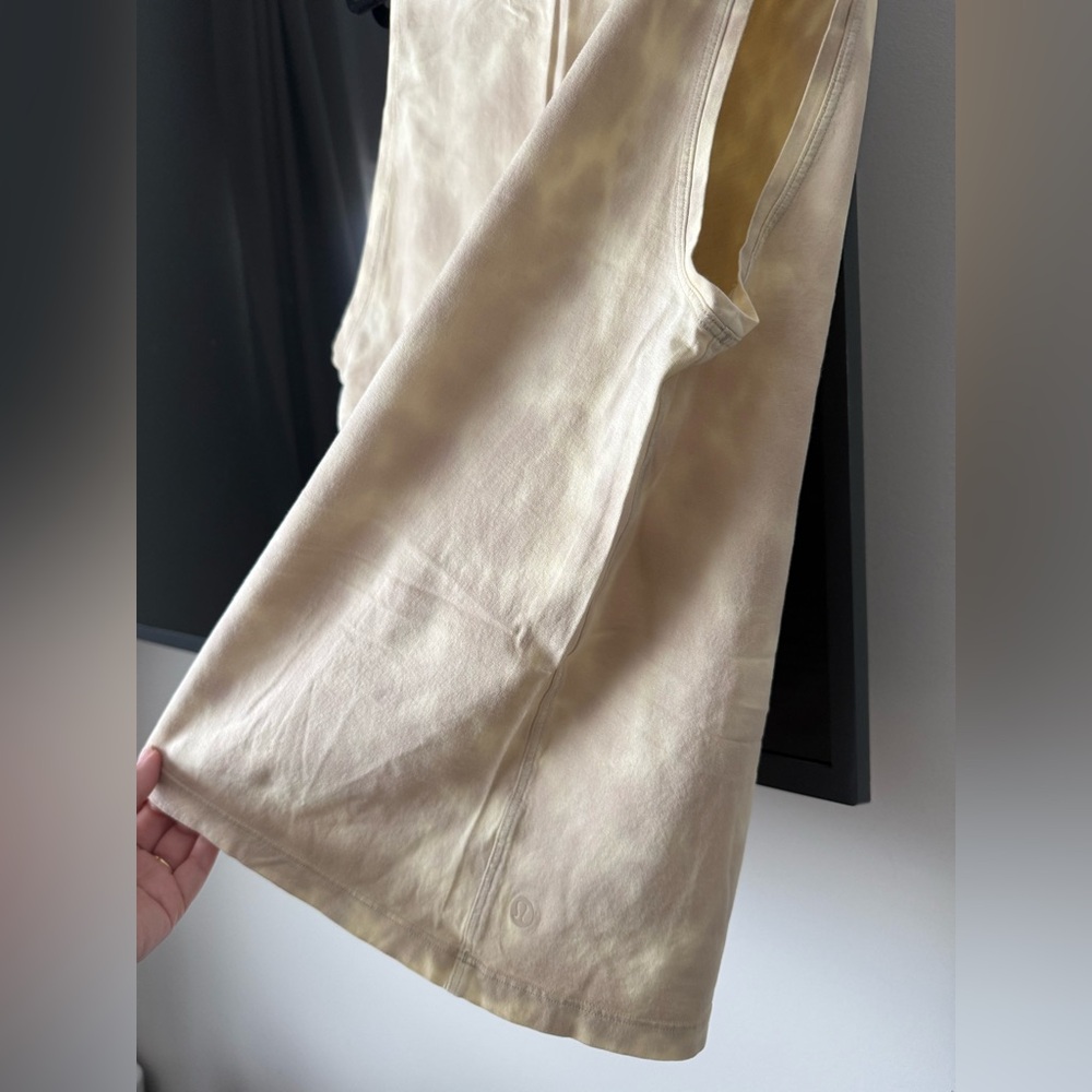 EUC Lululemon All Yours Tank Top 10 Tan Marmoleado Tie Dye Lemon Chiffon Cream
